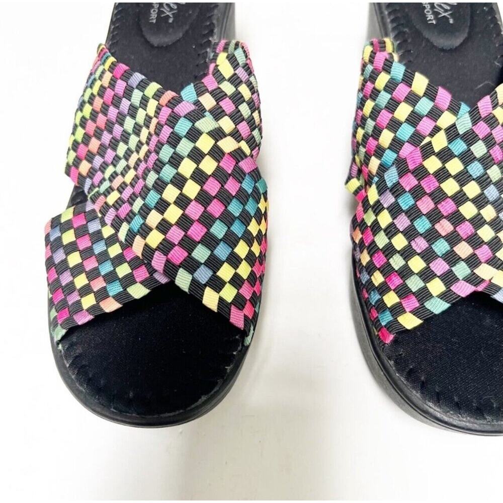 Dex Flex Sport Fiesta Wedge Slide Sandal Size 8 Summer Multicolor - Picture 4 of 9